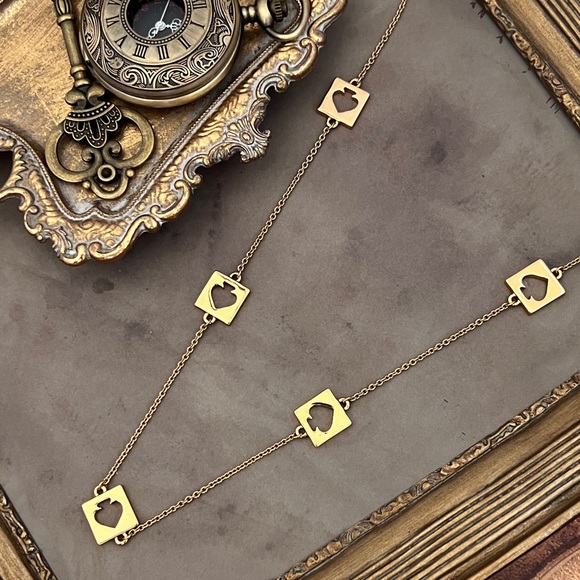 KATE SPADE • Gold Hole Punch Rosary Necklace - Picture 5 of 5